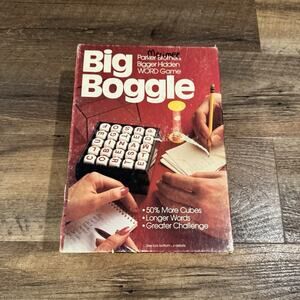 Vintage 1979 BIG BOGGLE Crossword LARGE EDITION Letter DICE Strategy WORD GAME